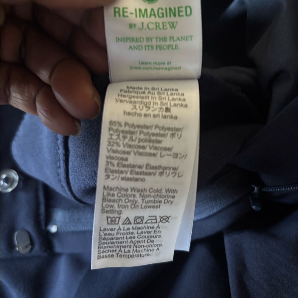 J. Crew Factory Navy Ruby Crop Pant, Size 14-NWT! - Picture 8 of 8